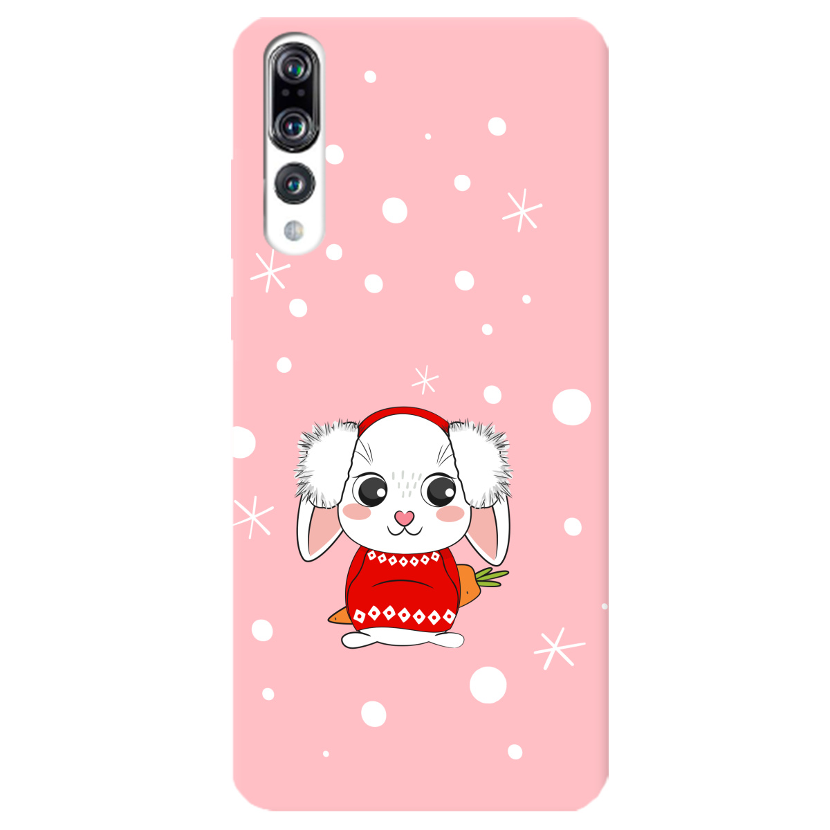 Чехол для Huawei P20 Pro нежно-розовый матовый soft touch My bunny - фото 1 - Чехлы для телефонов