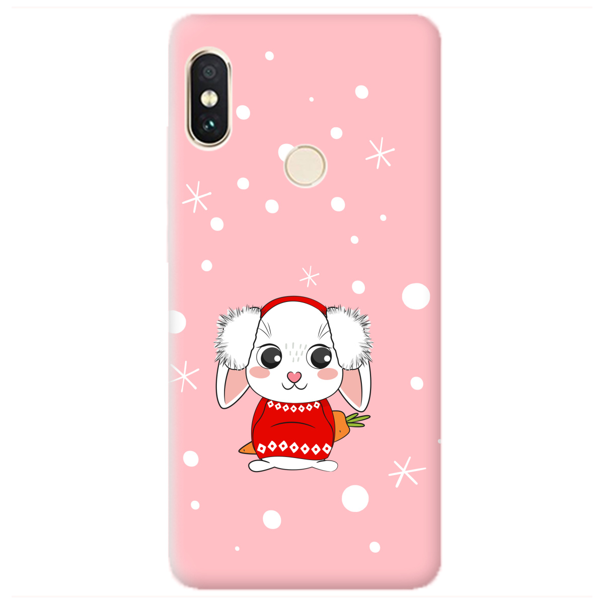 Чохол для Xiaomi Redmi Note 5 ніжно-рожевий матовий soft touch My bunny - фото 1 - Чохли для телефонів