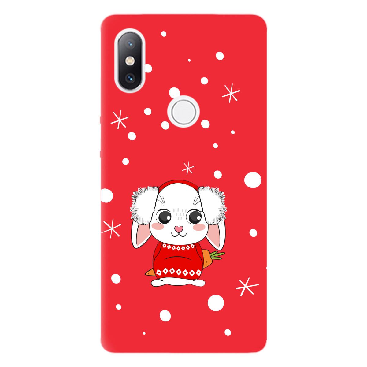 Чехол для Xiaomi Mi Mix 2S ярко-красный матовый soft touch My bunny - фото 1 Чехол для Xiaomi Mi Mix 2S ярко-красный матовый soft touch My bunny - фото 1 - Чехлы для телефонов