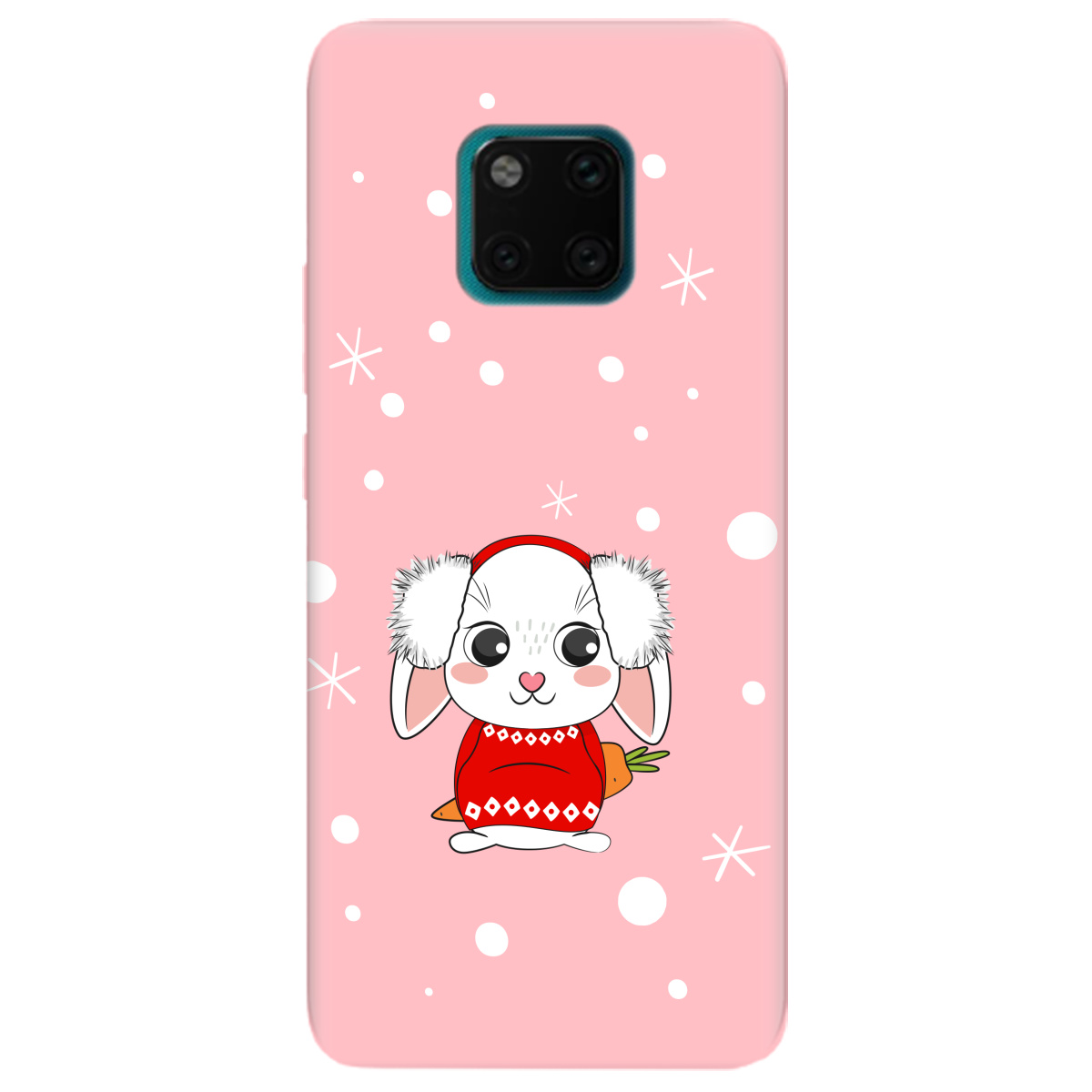 Чехол для Huawei Mate 20 Pro нежно-розовый матовый soft touch My bunny - фото 1 - Чехлы для телефонов