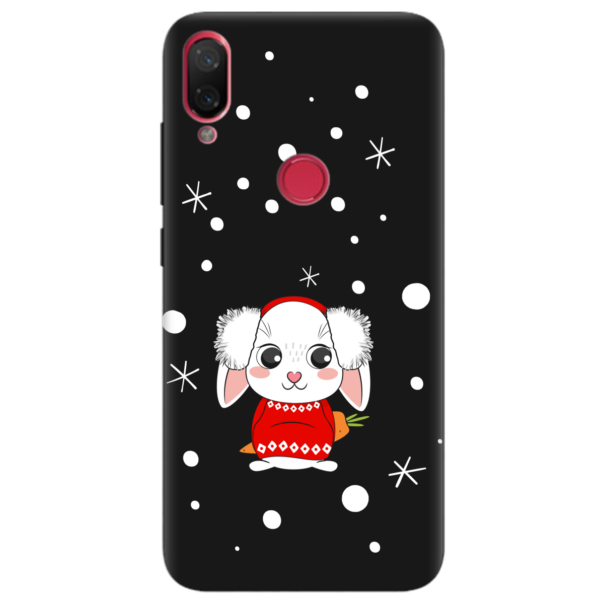 Чехол для Xiaomi Mi Play черный матовый soft touch My bunny - фото 1 - Чехлы для телефонов