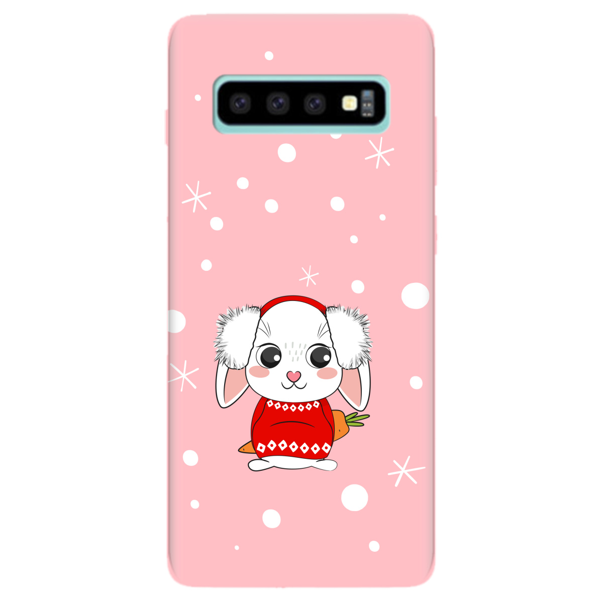 Чохол для Samsung Galaxy S10 Plus ніжно-рожевий матовий soft touch My bunny - фото 1 - Чохли для телефонів