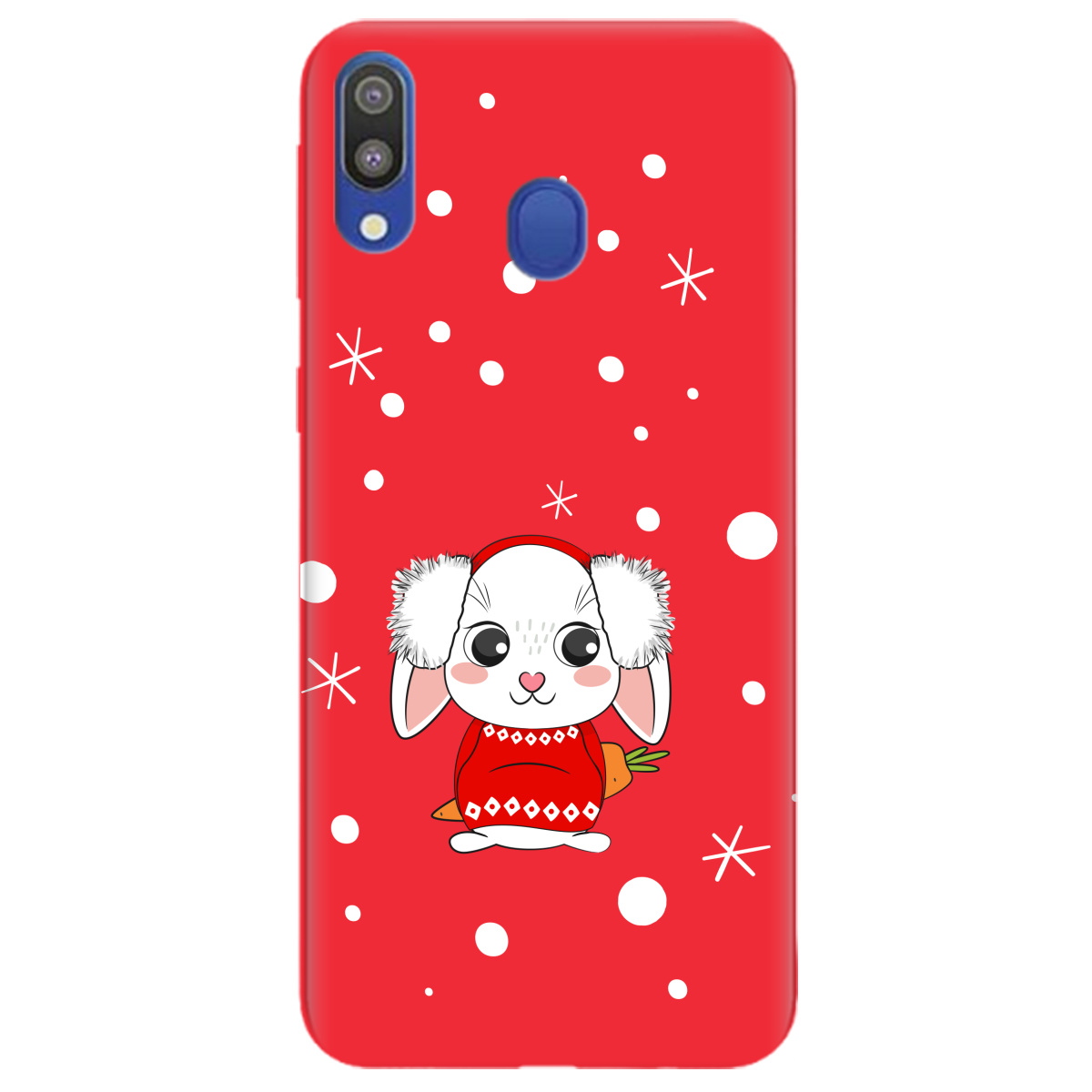 Чехол для Samsung Galaxy A40 ярко-красный матовый soft touch My bunny - фото 1 Чехол для Samsung Galaxy A40 ярко-красный матовый soft touch My bunny - фото 1 - Чехлы для телефонов