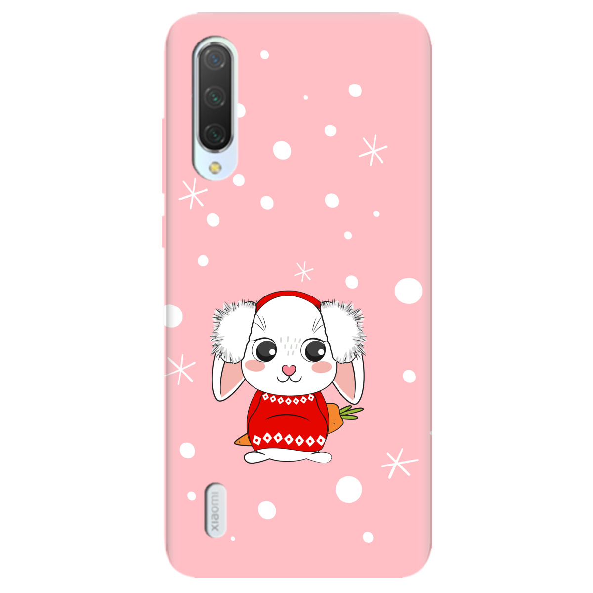 Чехол для Xiaomi Mi A3 нежно-розовый матовый soft touch My bunny - фото 1 - Чехлы для телефонов