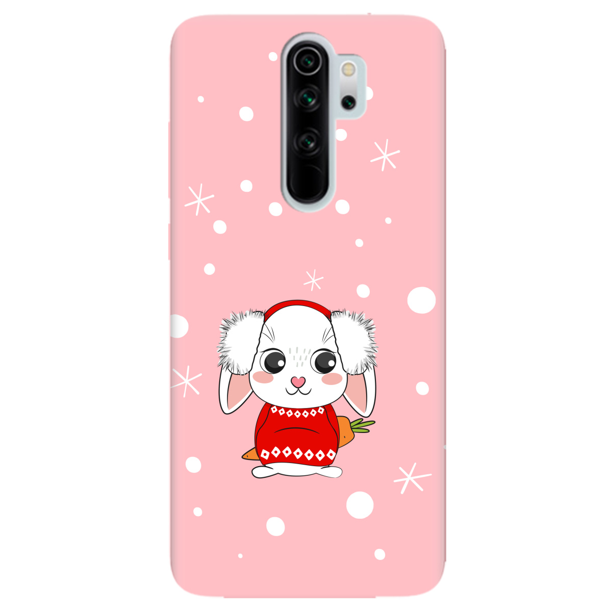Чохол для Xiaomi Redmi Note 8 Pro ніжно-рожевий матовий soft touch My bunny - фото 1 - Чохли для телефонів