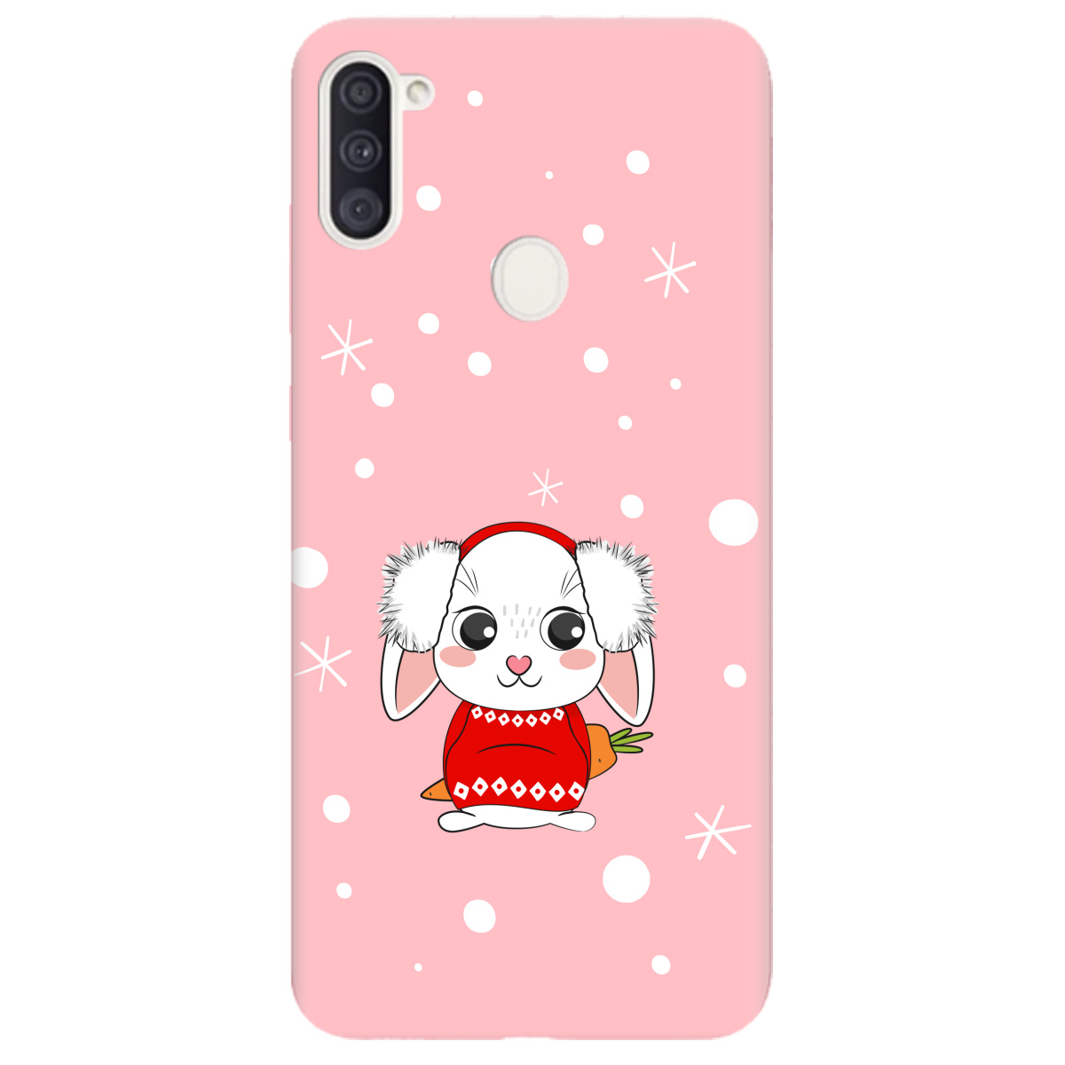 Чохол для Samsung Galaxy A11 ніжно-рожевий матовий soft touch My bunny - фото 1 Чохол для Samsung Galaxy A11 ніжно-рожевий матовий soft touch My bunny - фото 1 - Чохли для телефонів