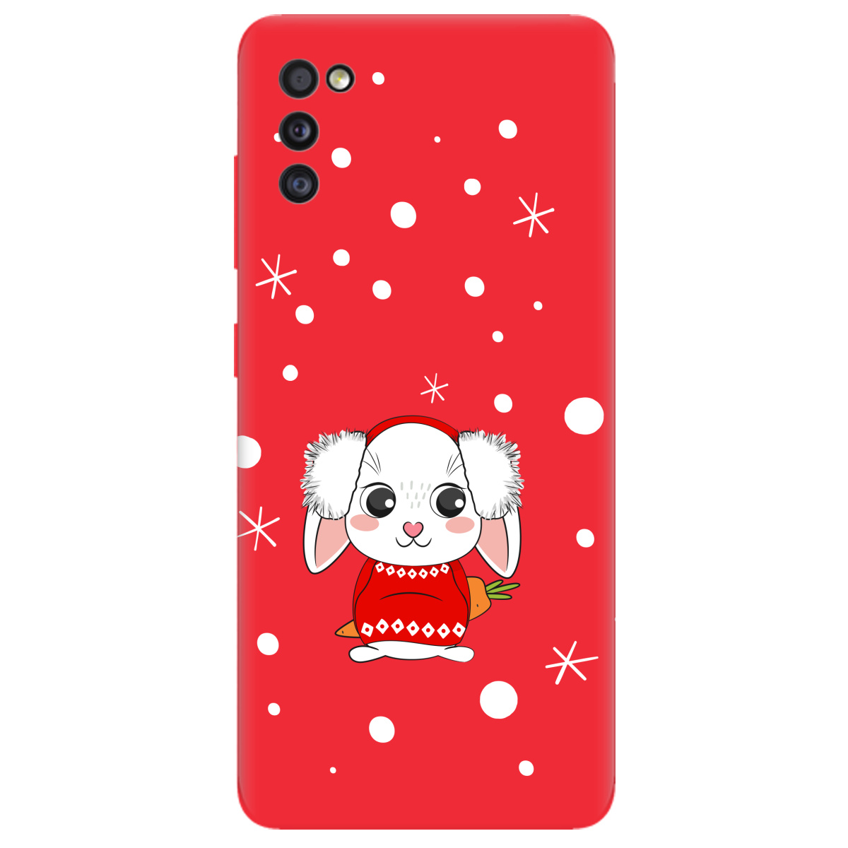 Чехол для Samsung Galaxy A41 ярко-красный матовый soft touch My bunny - фото 1 Чехол для Samsung Galaxy A41 ярко-красный матовый soft touch My bunny - фото 1 - Чехлы для телефонов