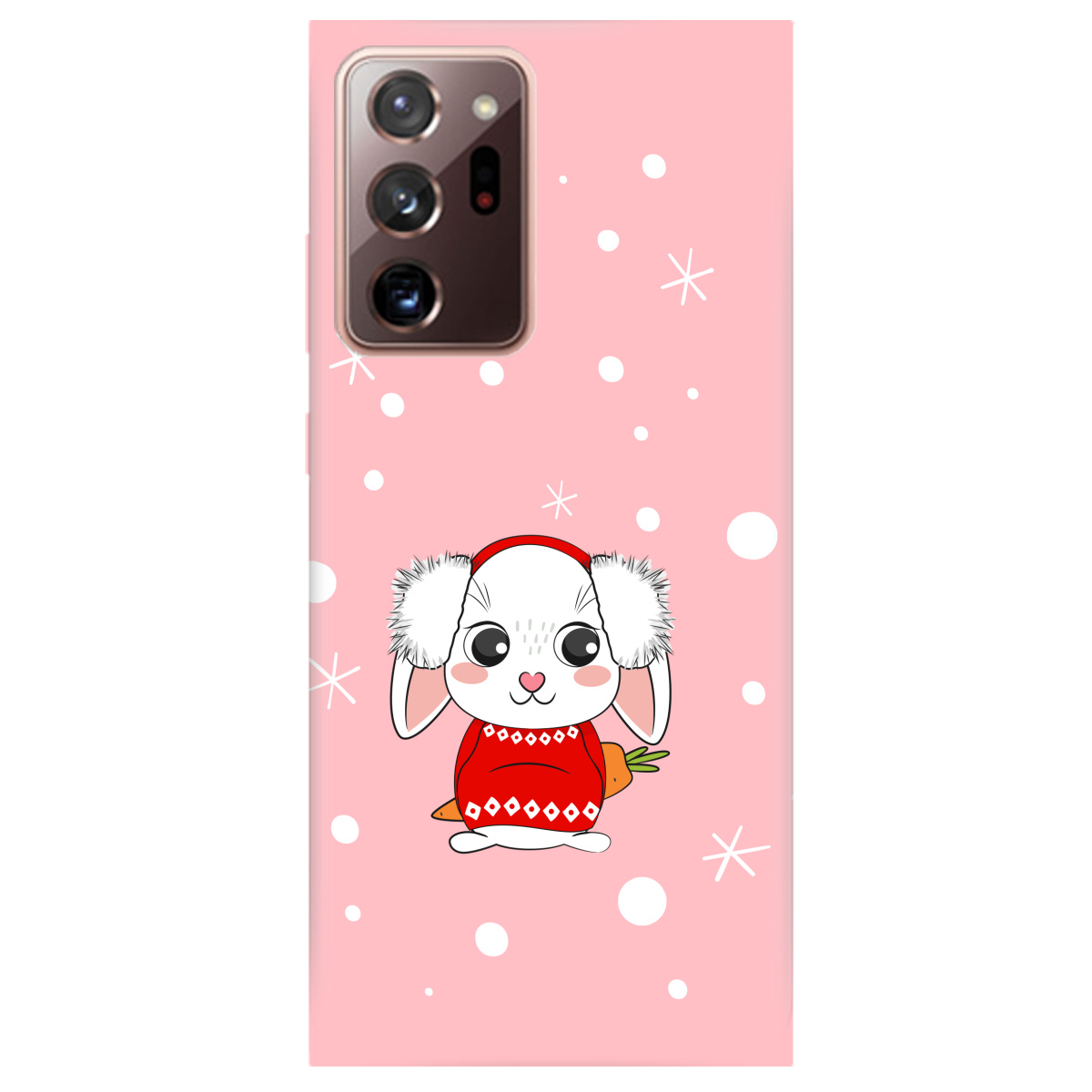 Чохол для Samsung Galaxy Note 20 Ultra ніжно-рожевий матовий soft touch My bunny - фото 1 - Чохли для телефонів