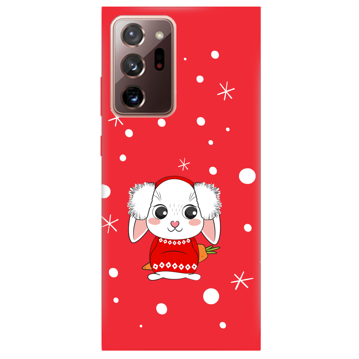 Чохол для Samsung Galaxy Note 20 Ultra яскраво-червоний матовий soft touch My bunny - фото 1 Чохол для Samsung Galaxy Note 20 Ultra яскраво-червоний матовий soft touch My bunny - фото 1 - Чохли для телефонів