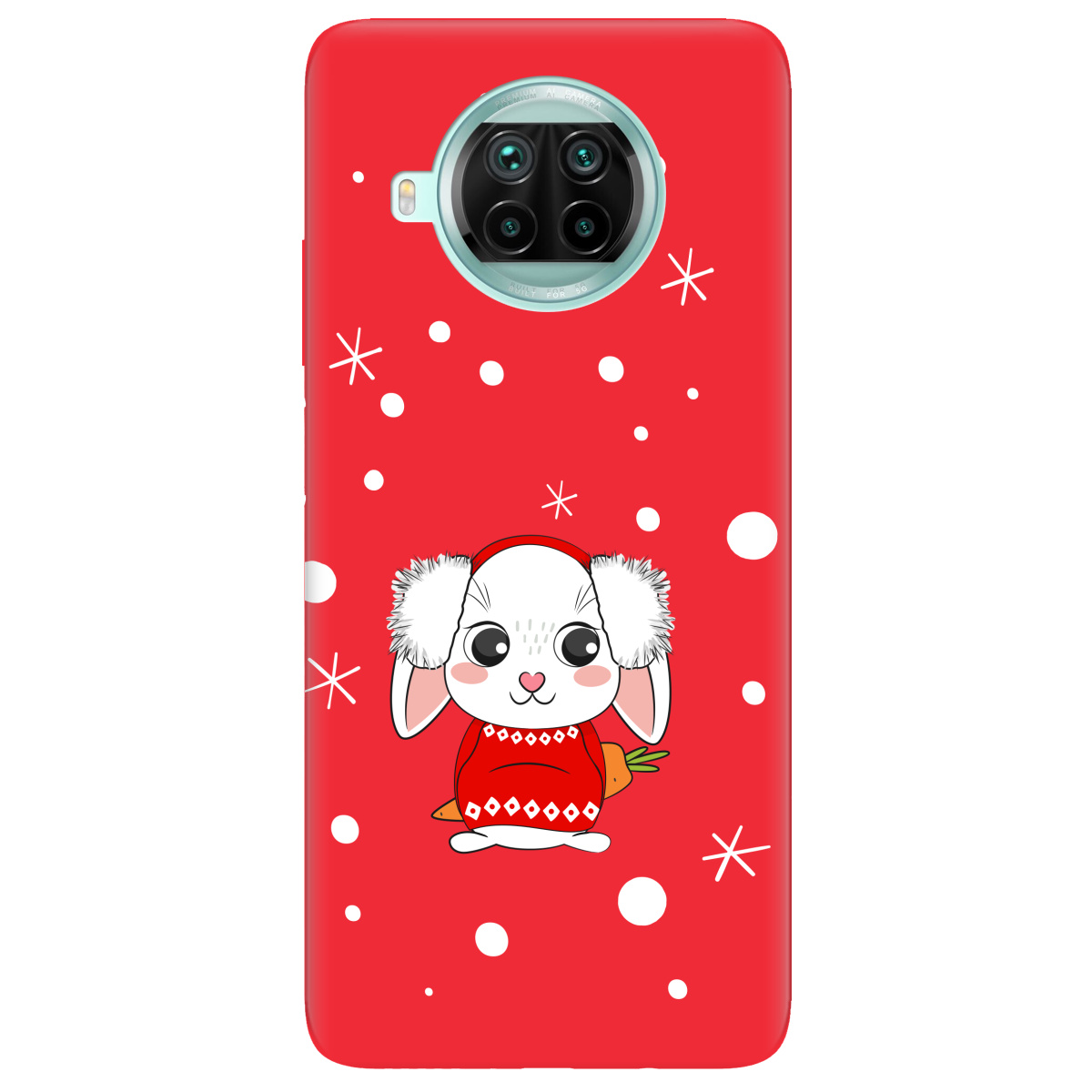 Чехол для Xiaomi Mi 10T Lite ярко-красный матовый soft touch My bunny - фото 1 Чехол для Xiaomi Mi 10T Lite ярко-красный матовый soft touch My bunny - фото 1 - Чехлы для телефонов