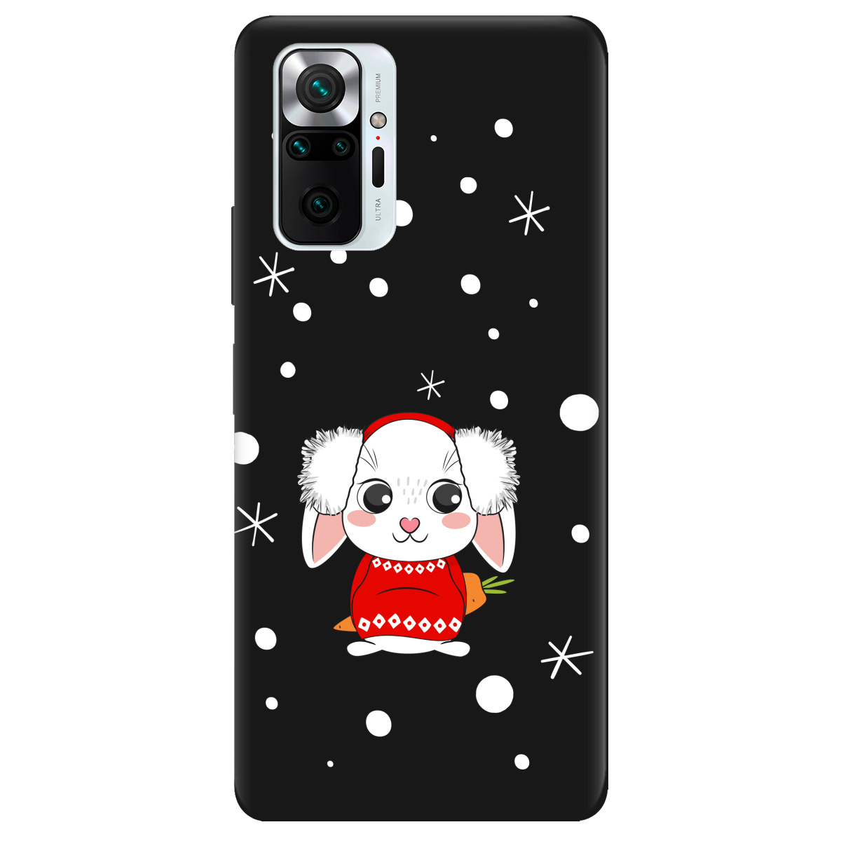 Чохол для Xiaomi Redmi Note 10 Pro чорний матовий soft touch My bunny - фото 1 Чохол для Xiaomi Redmi Note 10 Pro чорний матовий soft touch My bunny - фото 1 - Чохли для телефонів