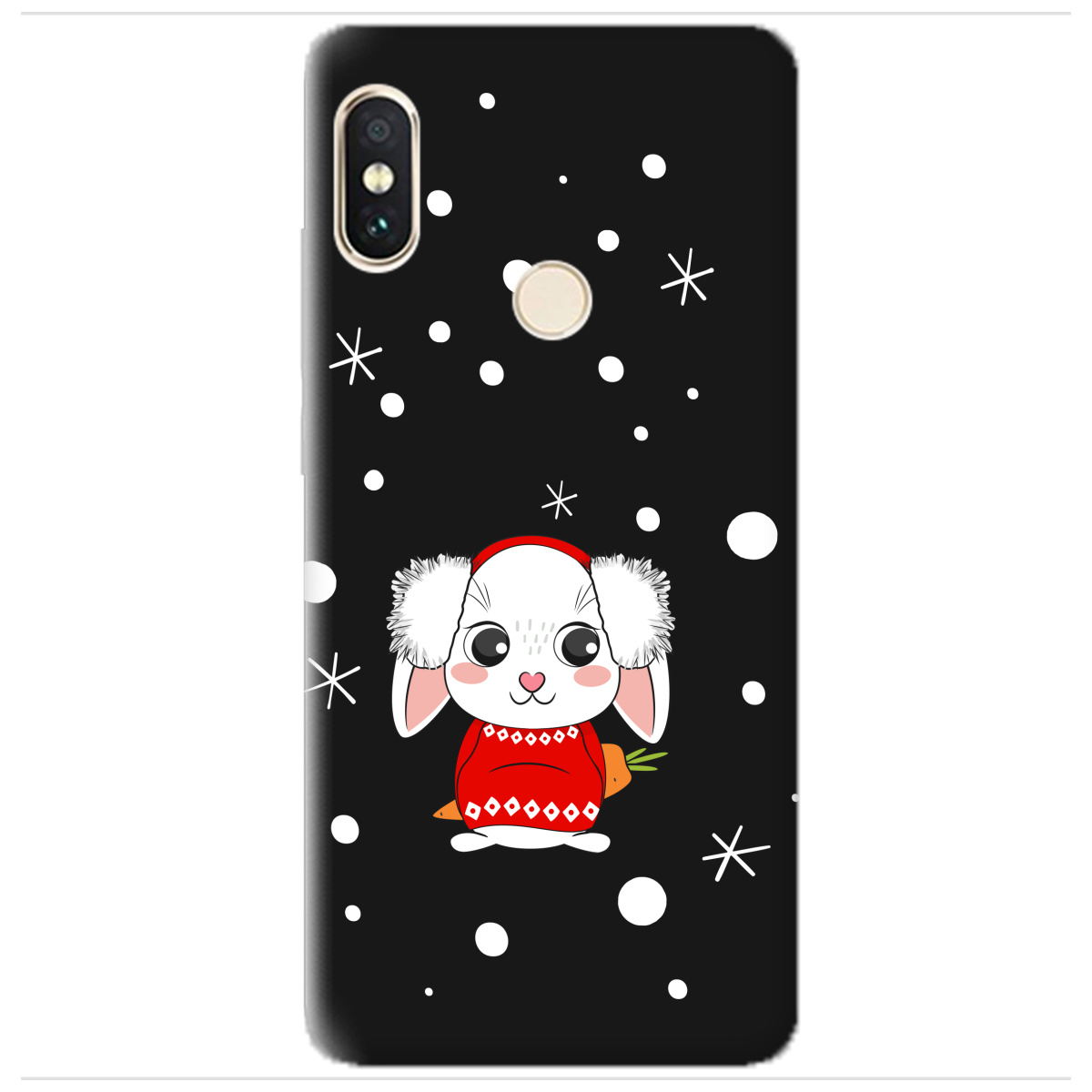 Чехол для Xiaomi Redmi Note 5 черный матовый soft touch My bunny - фото 1 Чехол для Xiaomi Redmi Note 5 черный матовый soft touch My bunny - фото 1 - Чехлы для телефонов