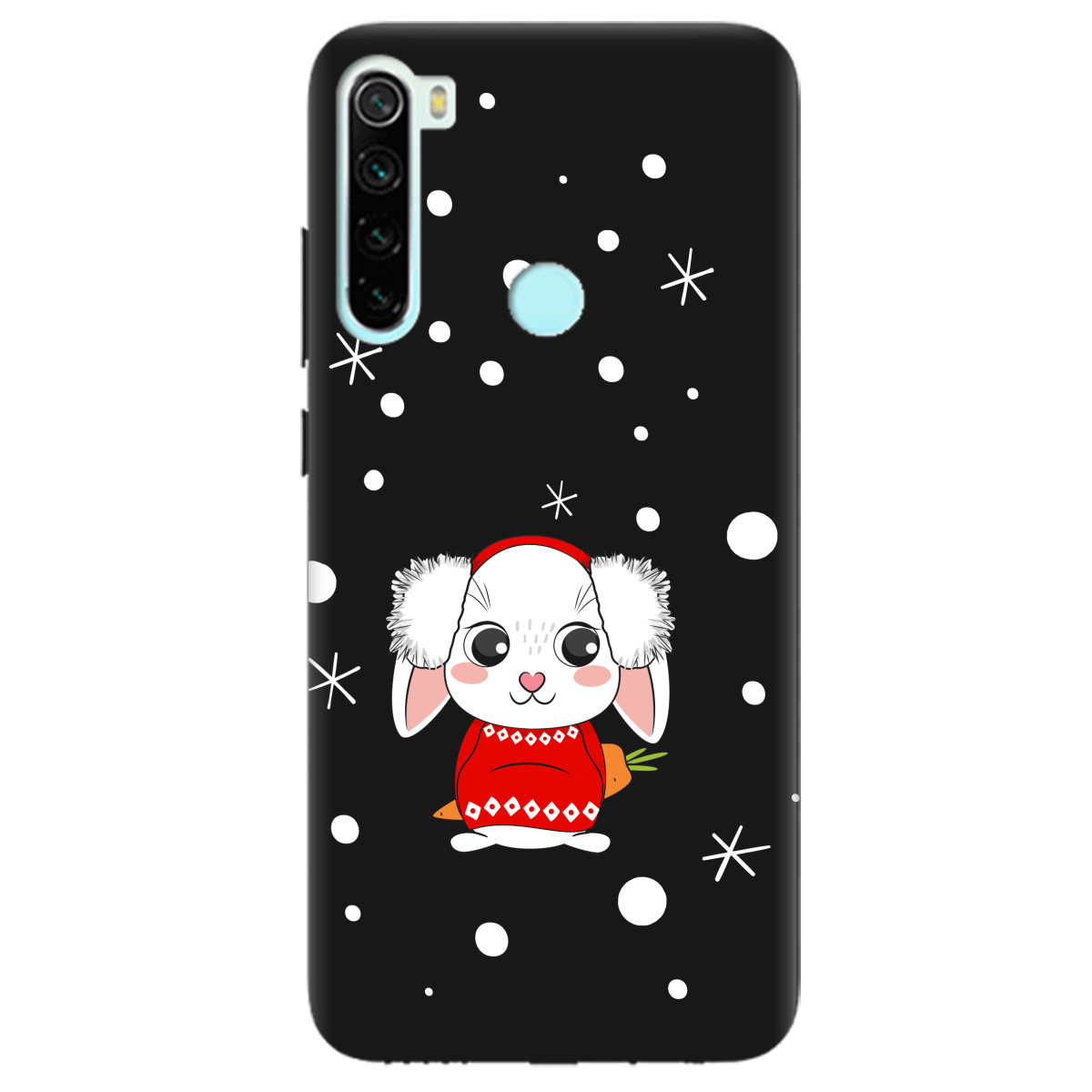 Чехол для Xiaomi Redmi Note 8 черный матовый soft touch My bunny - фото 1 Чехол для Xiaomi Redmi Note 8 черный матовый soft touch My bunny - фото 1 - Чехлы для телефонов