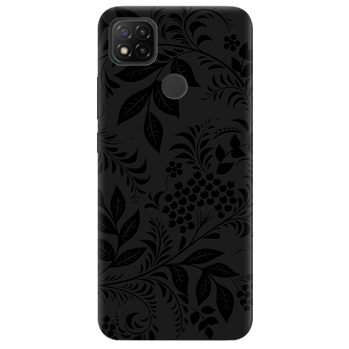 Чехол для Xiaomi Redmi 9C черный матовый soft touch Art - фото 1 - Чехлы для телефонов