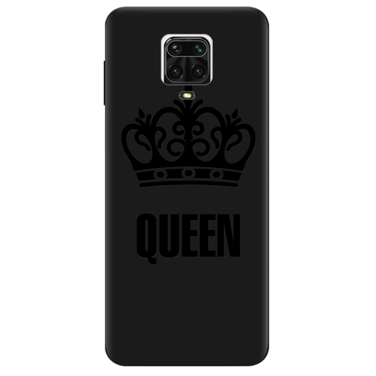 Чехол для Xiaomi Redmi Note 9 Pro черный матовый soft touch Queen - фото 1 Чехол для Xiaomi Redmi Note 9 Pro черный матовый soft touch Queen - фото 1 - Чехлы для телефонов