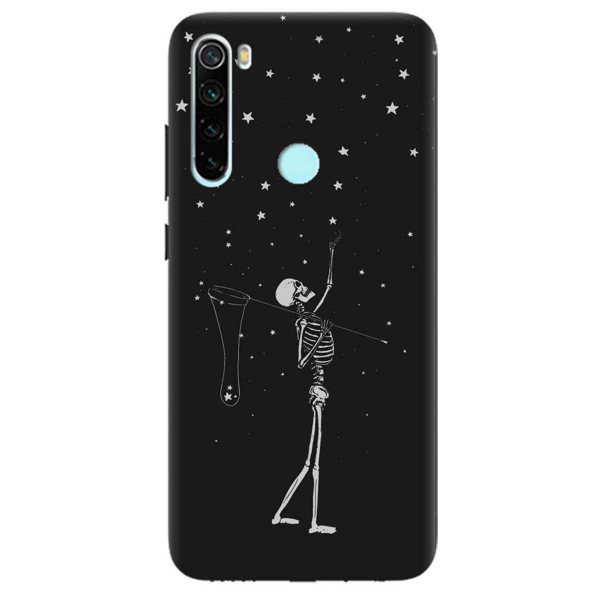 Чохол для Xiaomi Redmi Note 8T чорний матовий soft touch Stars night - фото 1 - Чохли для телефонів