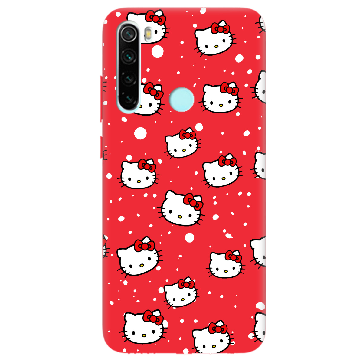 Чехол для Xiaomi Redmi Note 8T ярко-красный матовый soft touch Hello Kitty - фото 1 Чехол для Xiaomi Redmi Note 8T ярко-красный матовый soft touch Hello Kitty - фото 1 - Чехлы для телефонов