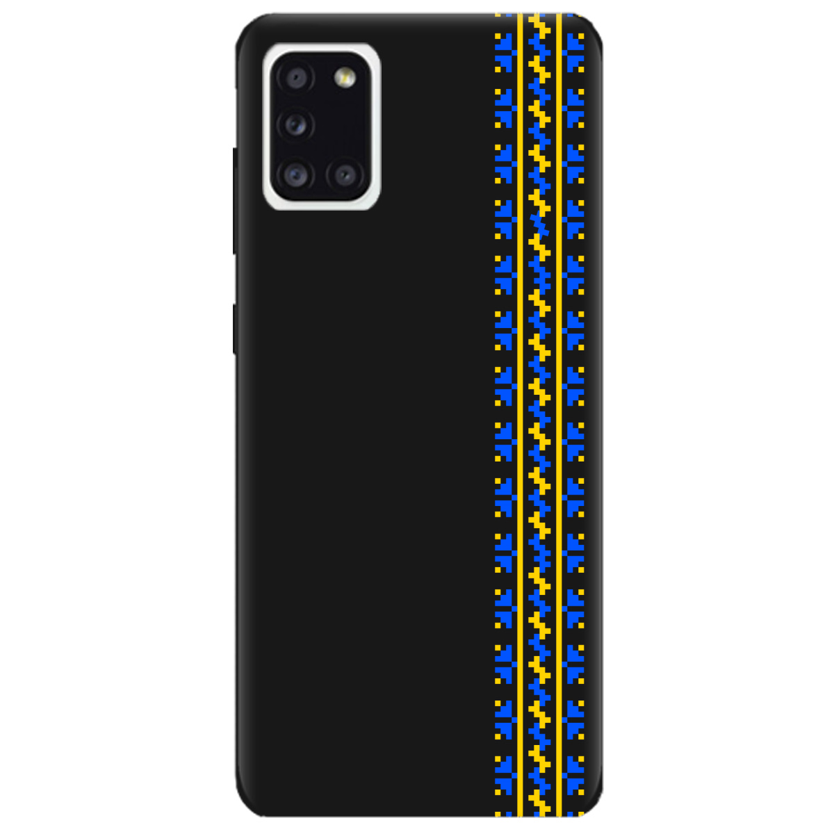 Чехол для Samsung Galaxy A31 черный матовый soft touch Embroidery - фото 1 Чехол для Samsung Galaxy A31 черный матовый soft touch Embroidery - фото 1 - Чехлы для телефонов