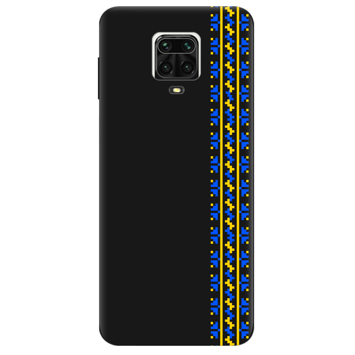 Чохол для Xiaomi Redmi Note 9s чорний матовий soft touch Embroidery - фото 1 - Чохли для телефонів