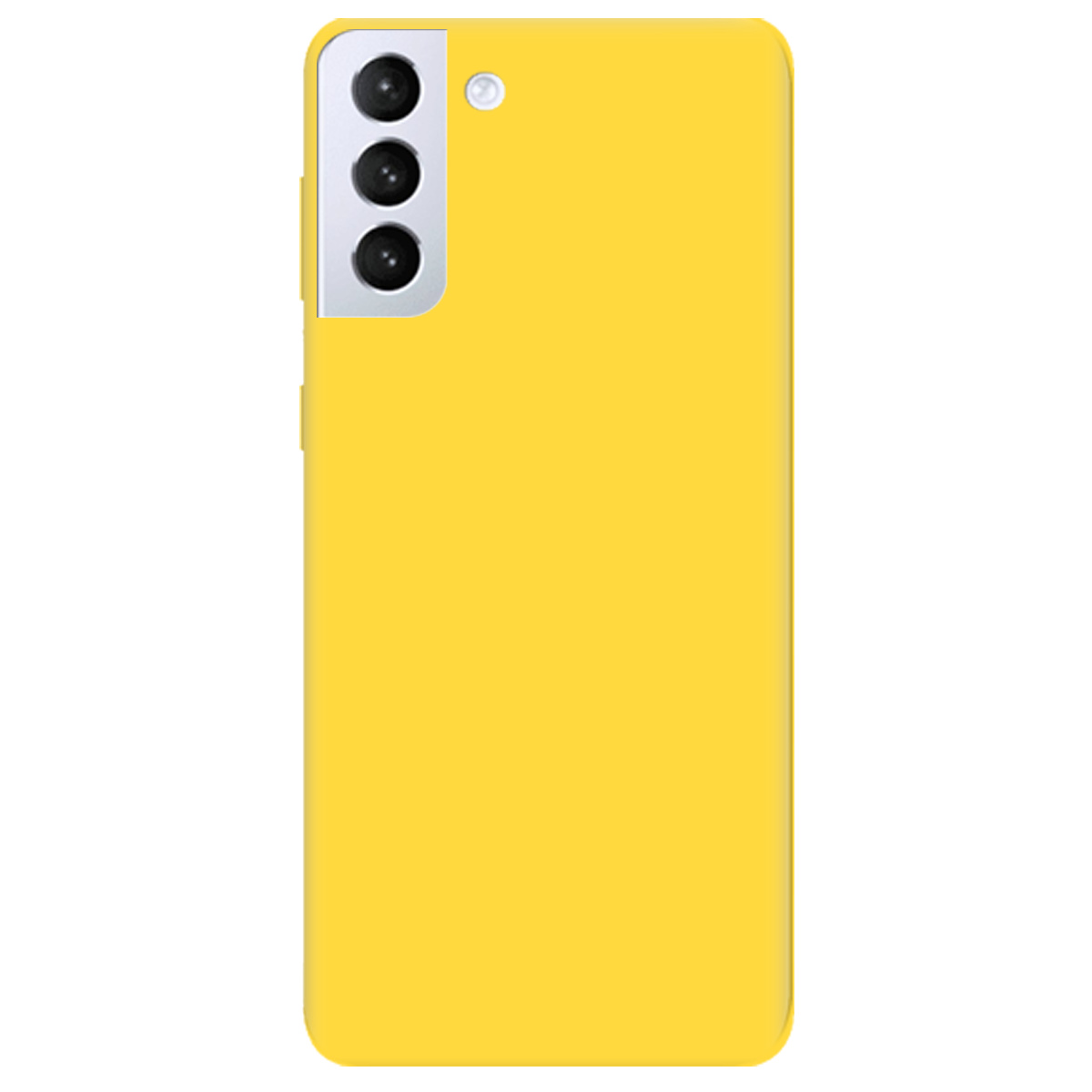 Чехол для Samsung Galaxy S21 желтый матовый soft touch - фото 1 - Чехлы для телефонов