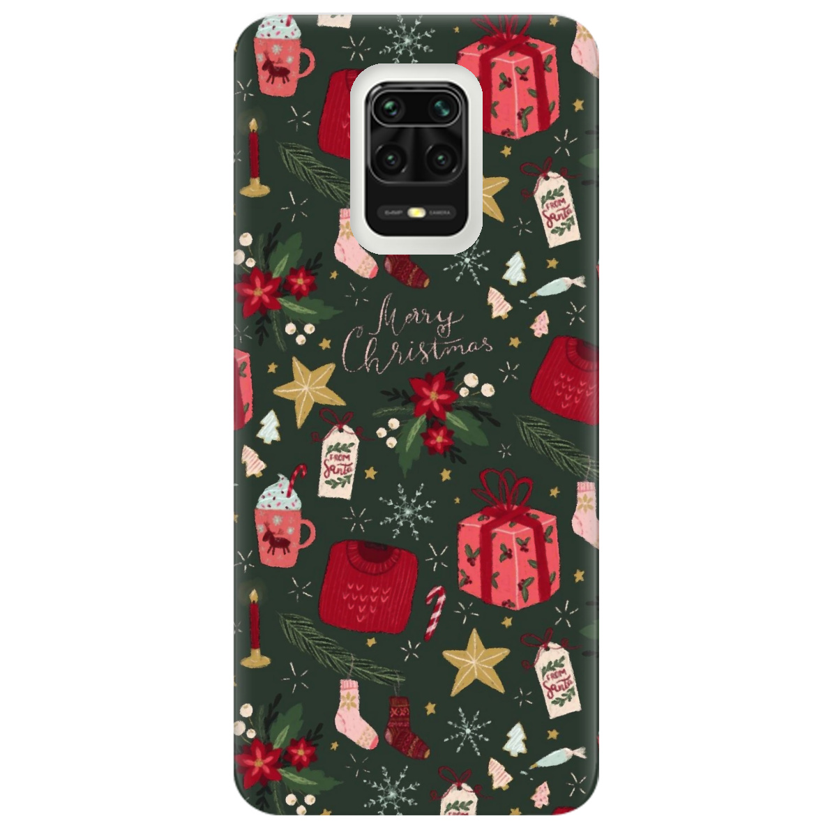 Чехол для Xiaomi Redmi Note 9 Pro Merry christmas - фото 1 Чехол для Xiaomi Redmi Note 9 Pro Merry christmas - фото 1 - Чехлы для телефонов