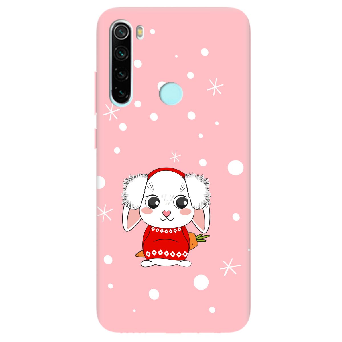 Чохол для Xiaomi Redmi Note 8T ніжно-рожевий матовий soft touch My bunny - фото 1 - Чохли для телефонів