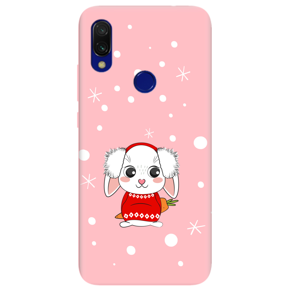 Чохол для Xiaomi Redmi Note 7/7Pro ніжно-рожевий матовий soft touch My bunny - фото 1 - Чохли для телефонів