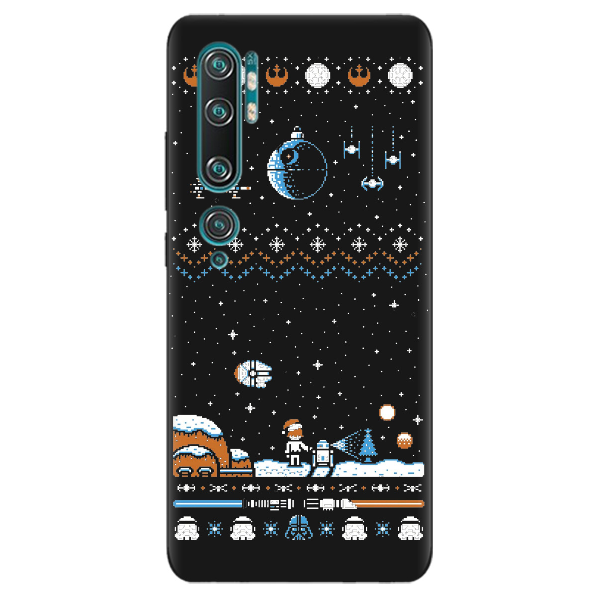 Чехол для Xiaomi Mi Note 10 Pro черный матовый soft touch Star wars - фото 1 - Чехлы для телефонов