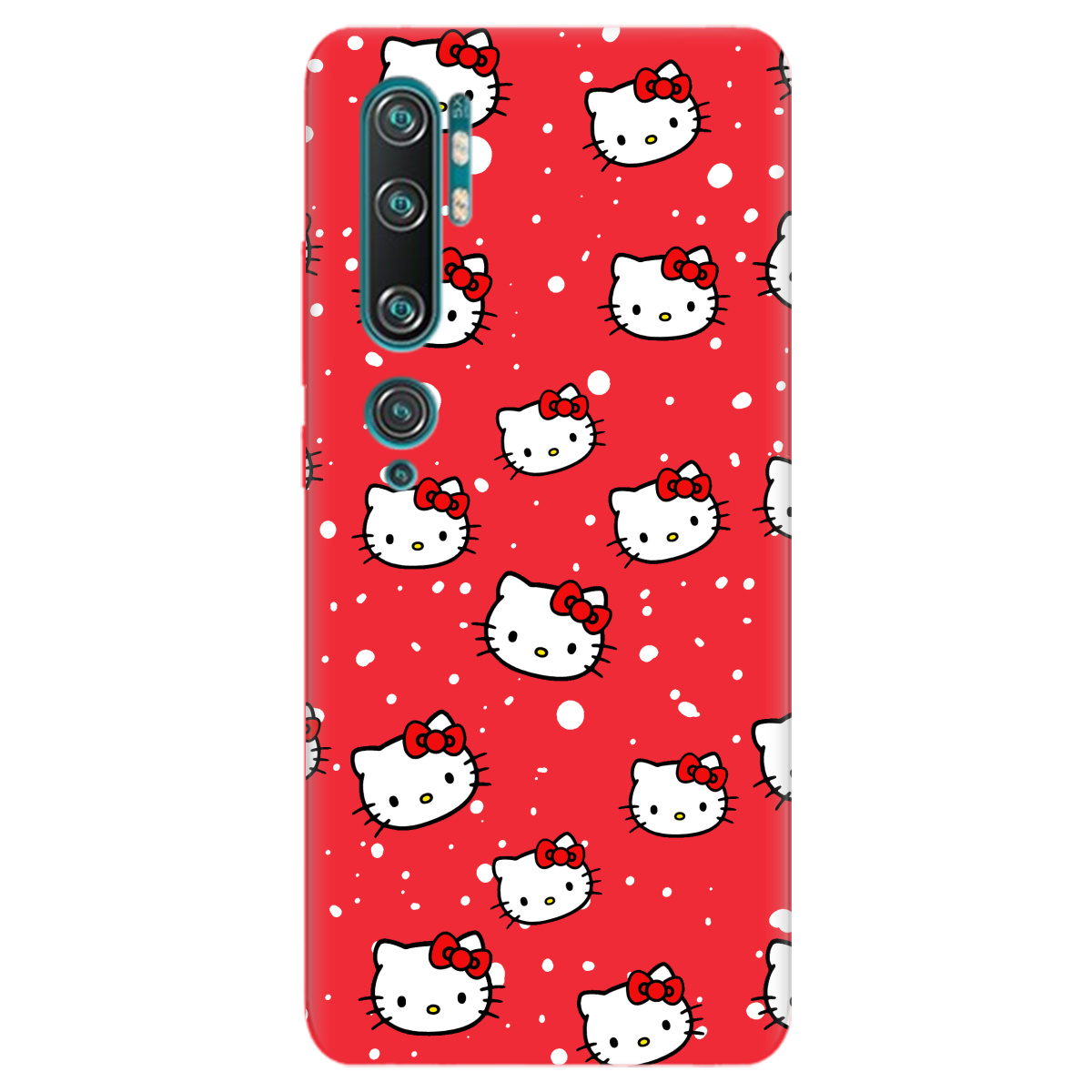Чехол для Xiaomi Mi Note 10 Pro ярко-красный матовый soft touch Hello Kitty - фото 1 Чехол для Xiaomi Mi Note 10 Pro ярко-красный матовый soft touch Hello Kitty - фото 1 - Чехлы для телефонов