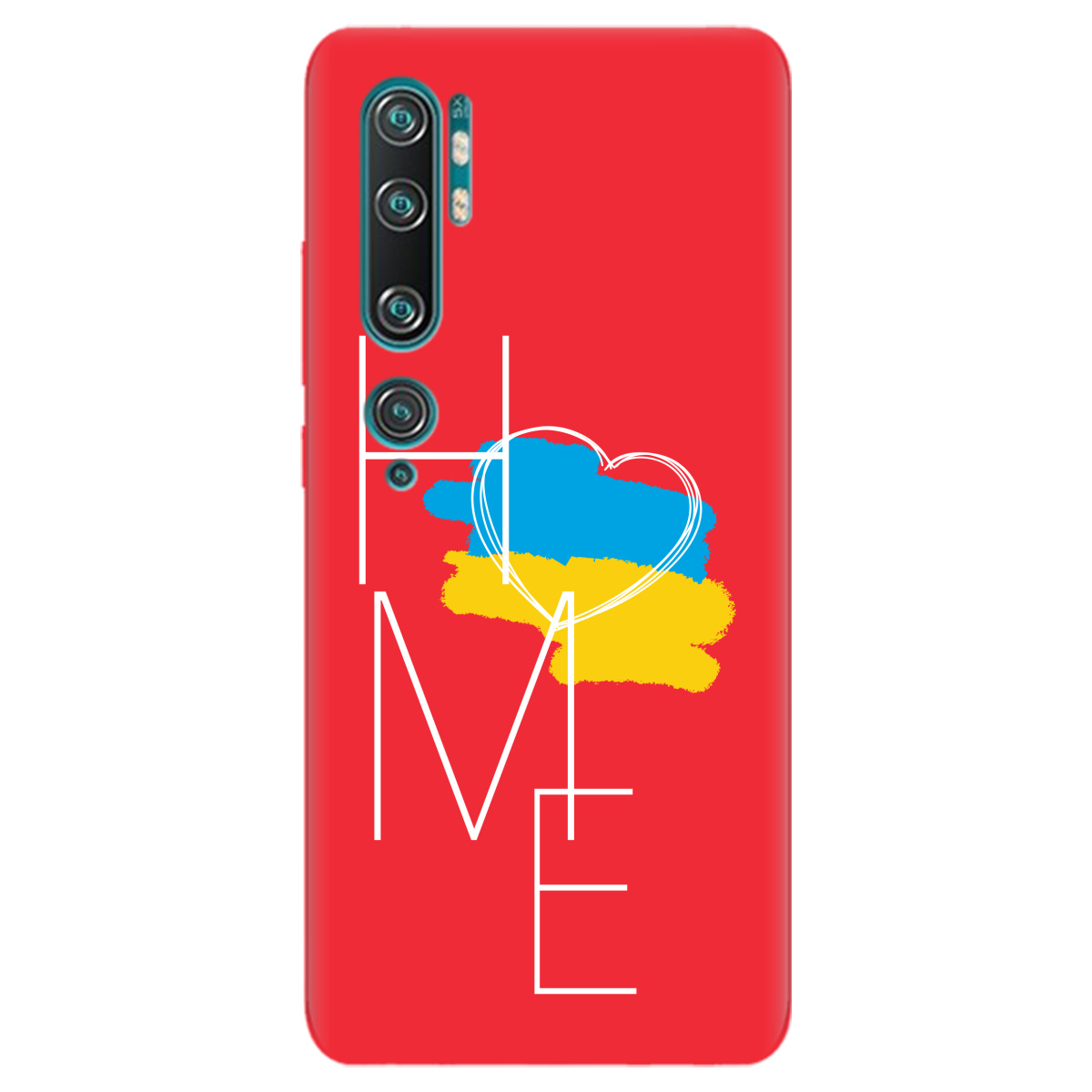 Чохол для Xiaomi Mi Note 10 Pro яскраво-червоний матовий soft touch Дім - фото 1 - Чохли для телефонів