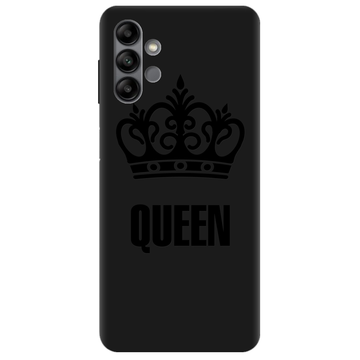 Чехол для Samsung Galaxy A04s черный матовый soft touch Queen - фото 1 Чехол для Samsung Galaxy A04s черный матовый soft touch Queen - фото 1 - Чехлы для телефонов