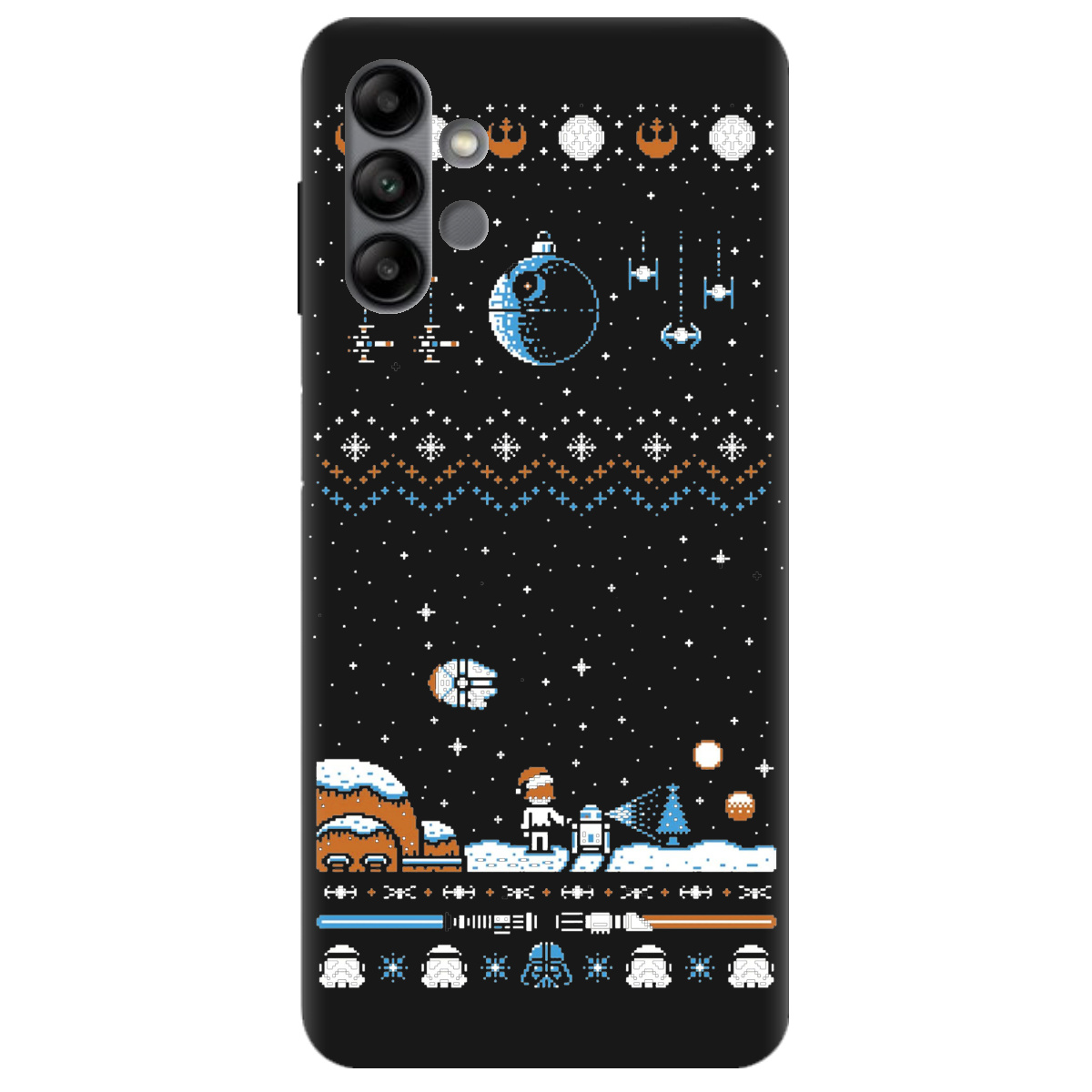 Чехол для Samsung Galaxy A04s черный матовый soft touch Star wars - фото 1 - Чехлы для телефонов