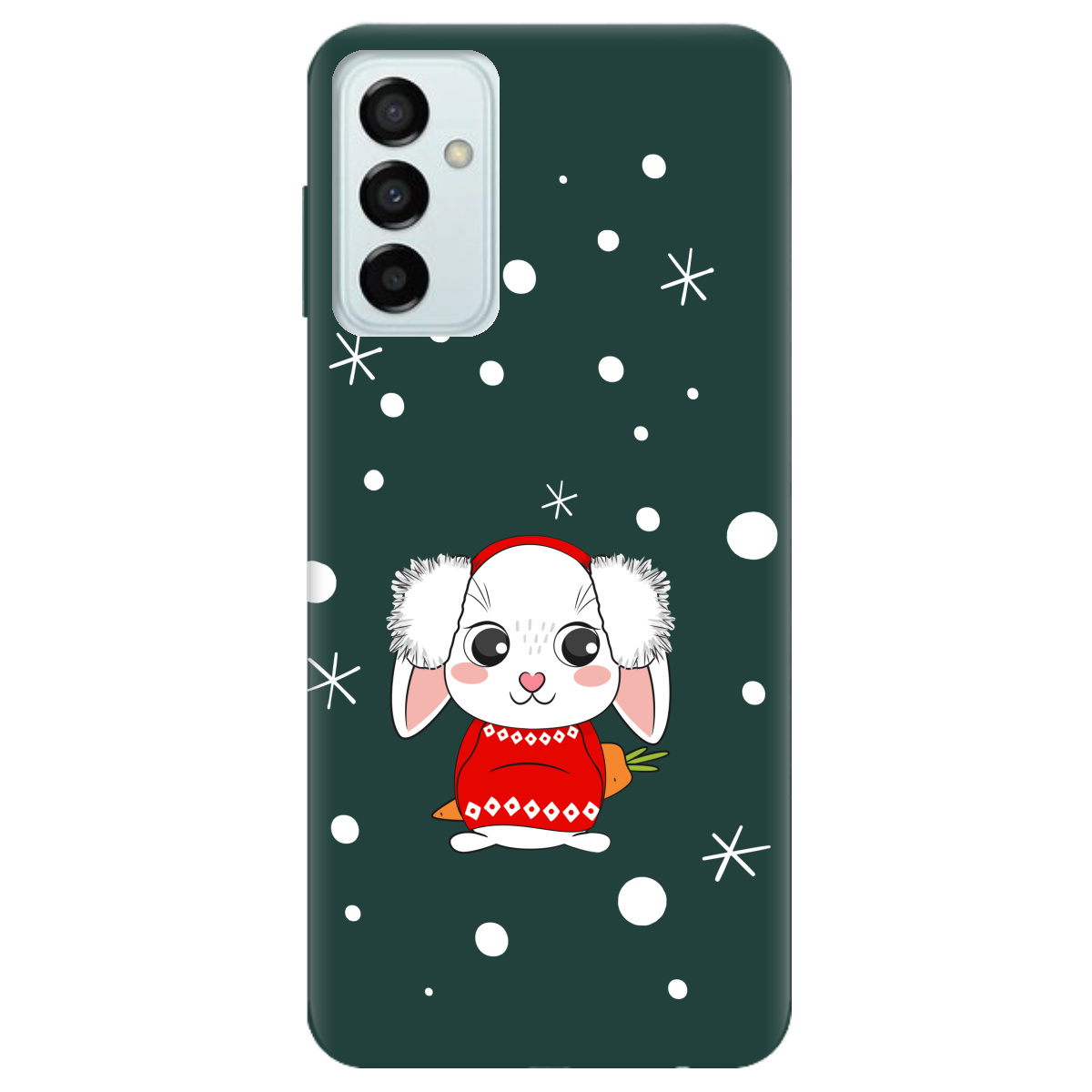 Чохол для Samsung Galaxy M23 5G темно-зелений матовий soft touch My bunny - фото 1 Чохол для Samsung Galaxy M23 5G темно-зелений матовий soft touch My bunny - фото 1 - Чохли для телефонів