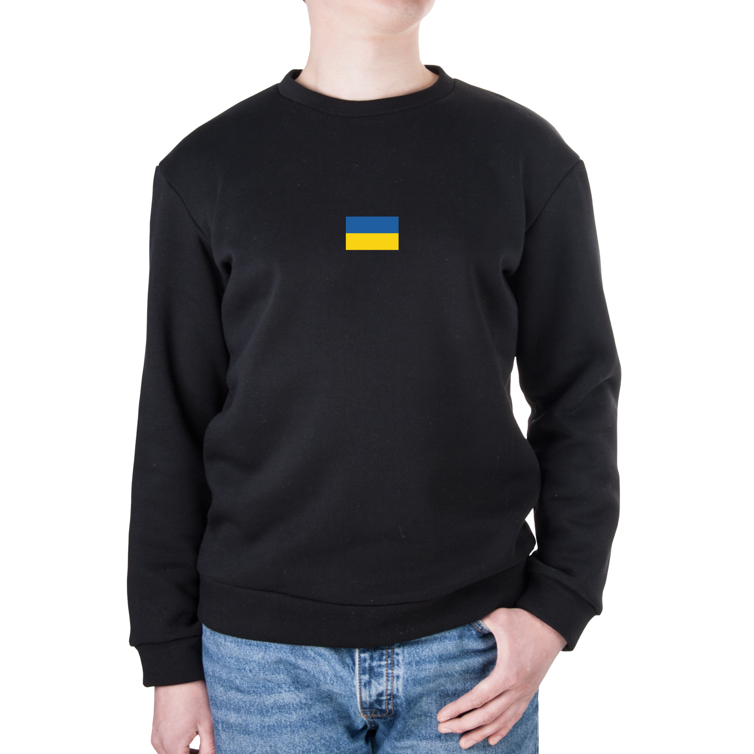 Свитшот унисекс трёхнитка с начёсом черный UA L - фото 1 - Худи, свитшоты