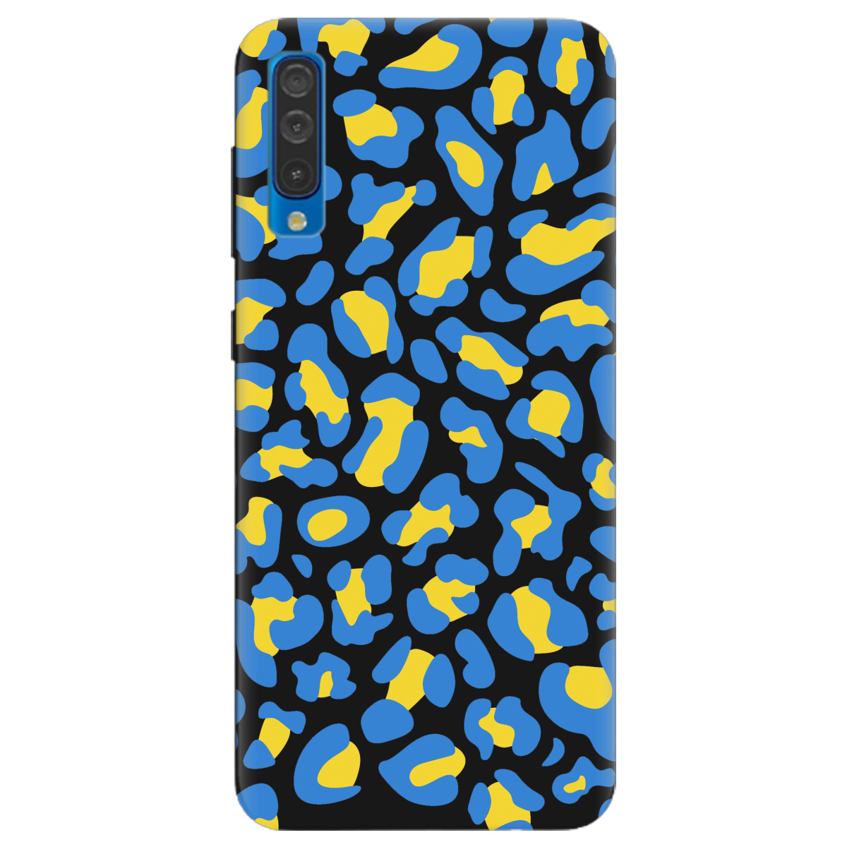 Чехол для Samsung Galaxy A50 черный матовый soft touch LeopardUA - фото 1 - Чехлы для телефонов