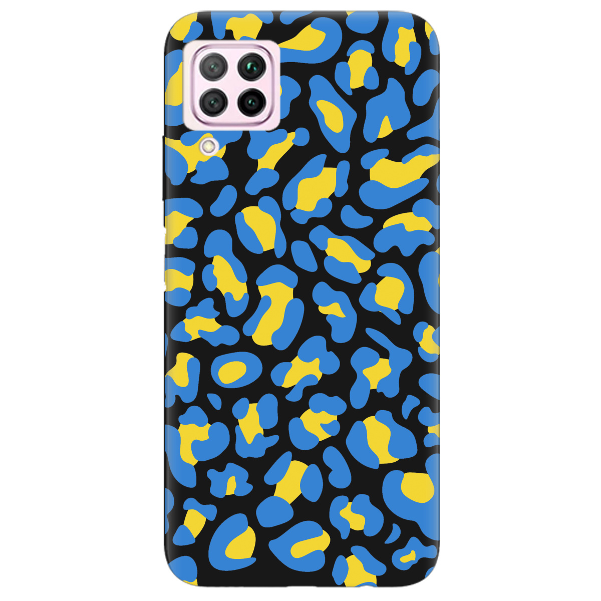 Чехол для Huawei P40 Lite черный матовый soft touch LeopardUA - фото 1 - Чехлы для телефонов