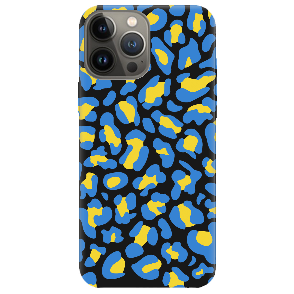 Чохол для Apple iPhone 13 Pro чорний матовий soft touch LeopardUA - фото 1 - Чохли для телефонів