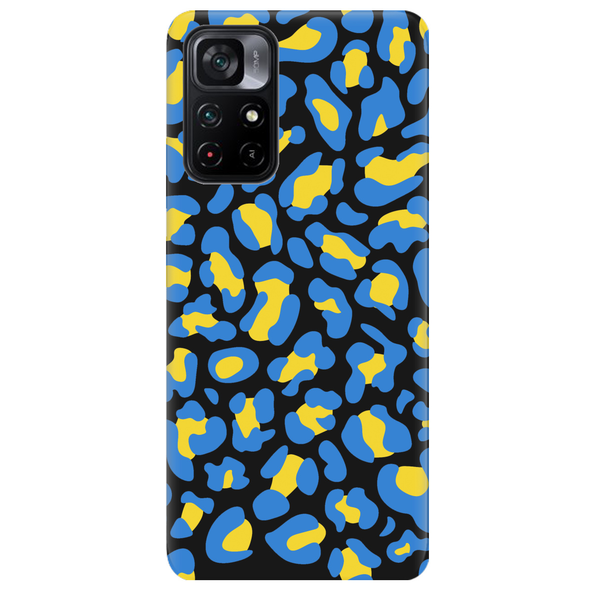 Чехол для Xiaomi Poco M4 Pro 5G черный матовый soft touch LeopardUA - фото 1 - Чехлы для телефонов