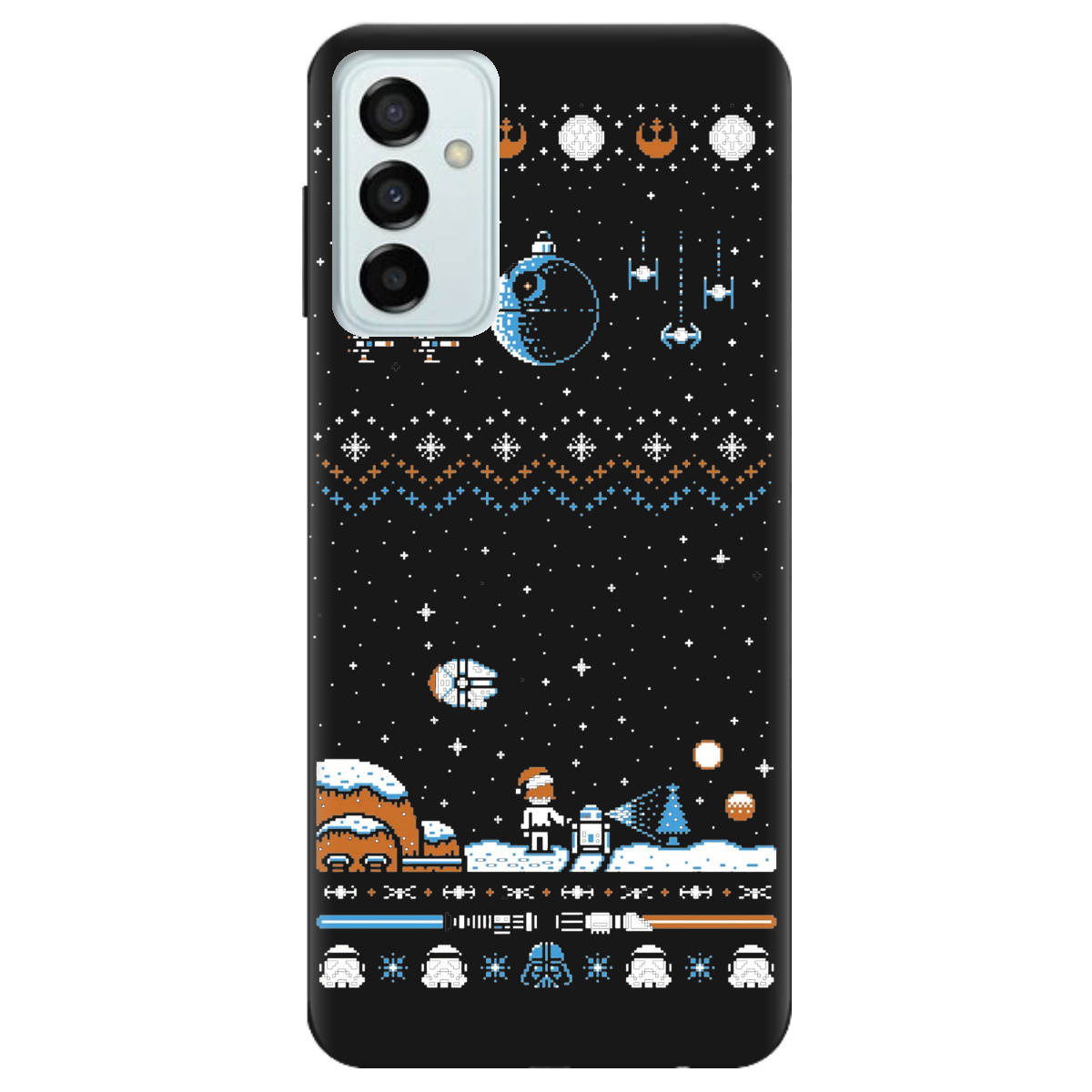 Чехол для Samsung Galaxy M13 4G черный матовый soft touch Star wars - фото 1 - Чехлы для телефонов