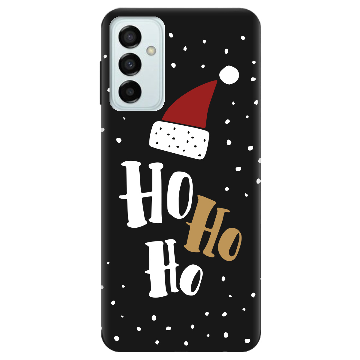 Чехол для Samsung Galaxy M13 4G черный матовый soft touch Ho-ho-ho - фото 1 - Чехлы для телефонов