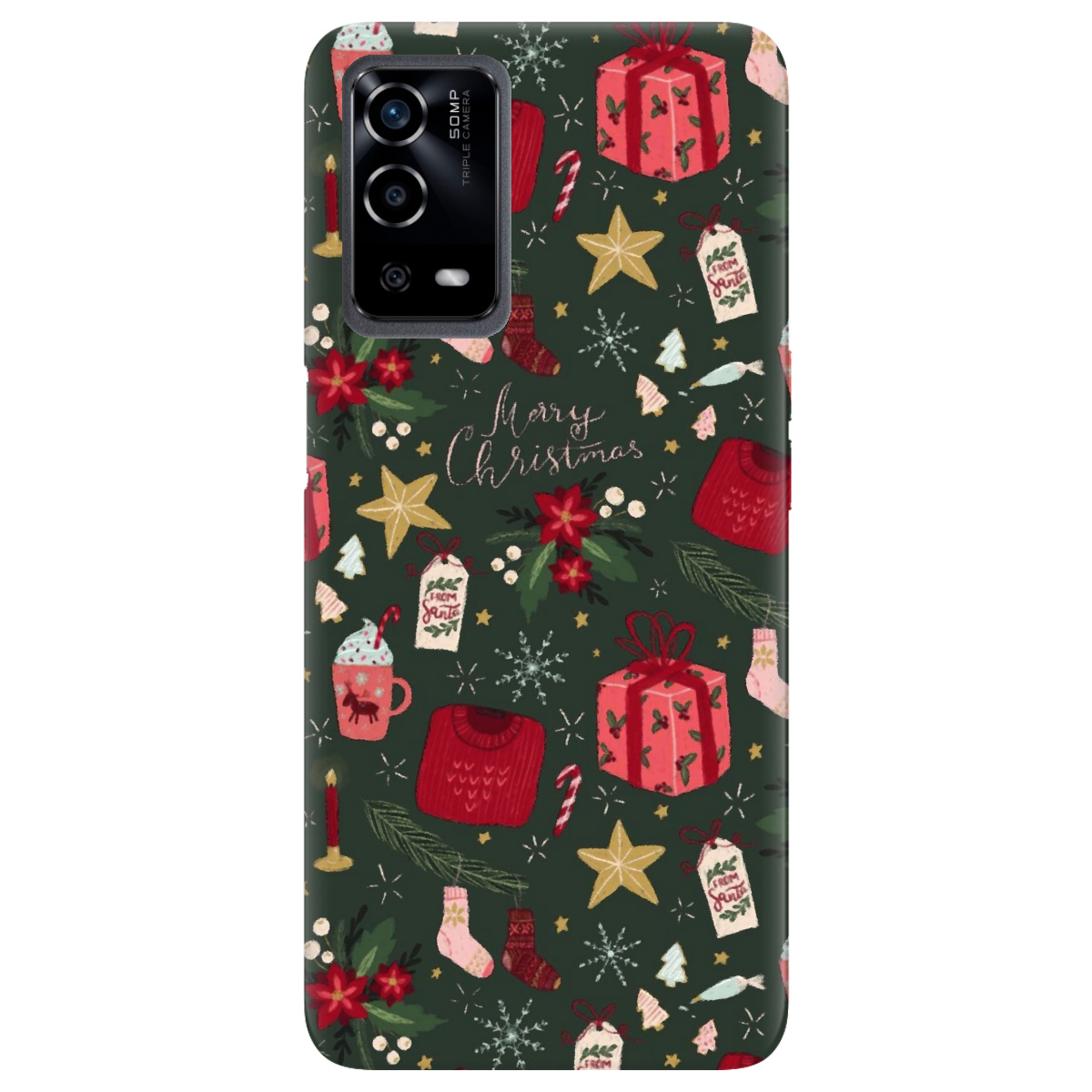 Чехол для Oppo A55 Merry christmas - фото 1 - Чехлы для телефонов