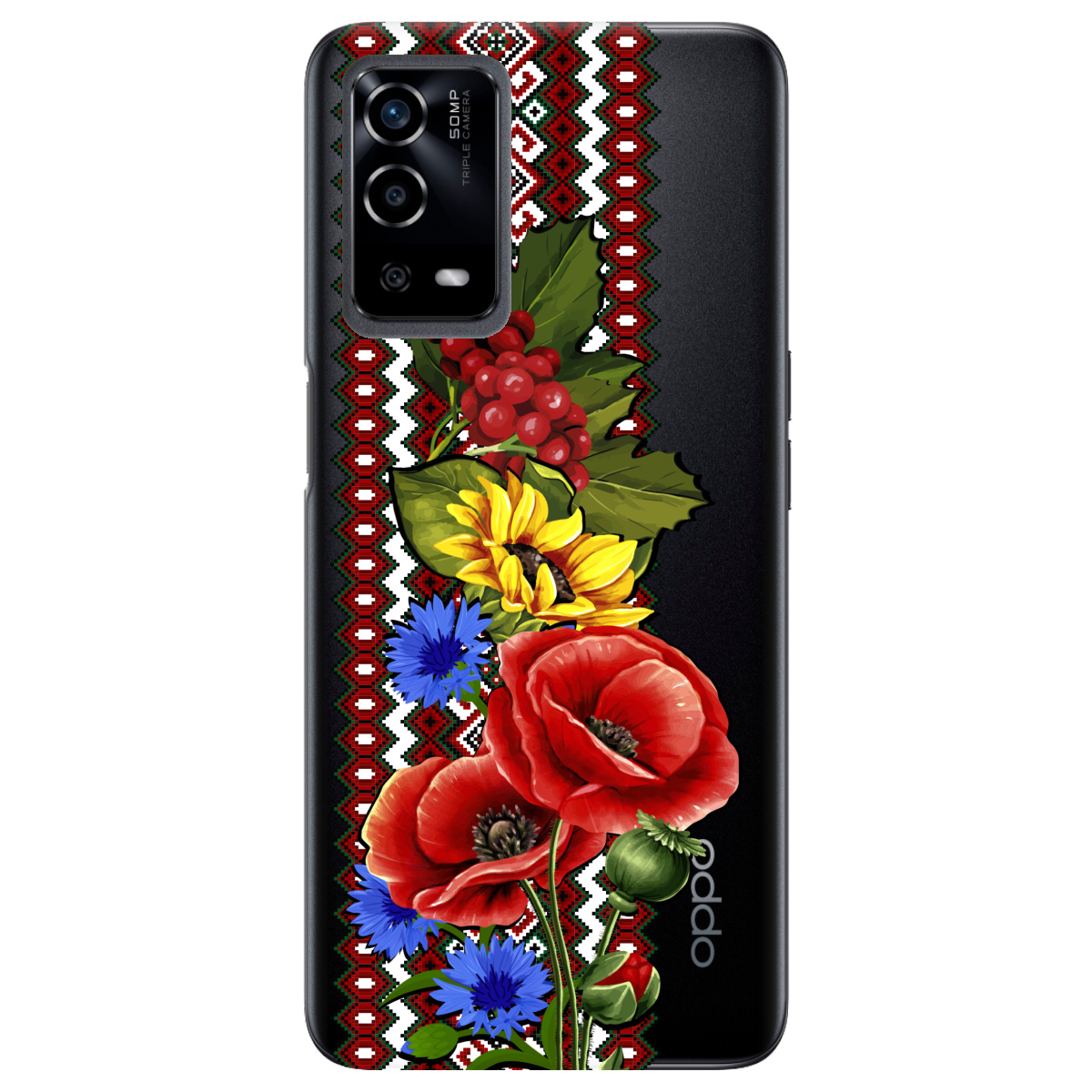 Чехол для Oppo A55 Ukraine ornament - фото 1 Чехол для Oppo A55 Ukraine ornament - фото 1 - Чехлы для телефонов