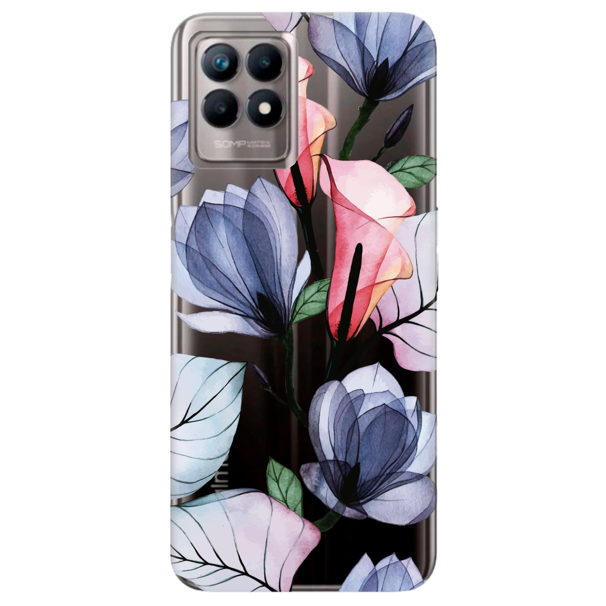 Чохол для Realme 8i Tropical flowers - фото 1 - Чохли для телефонів