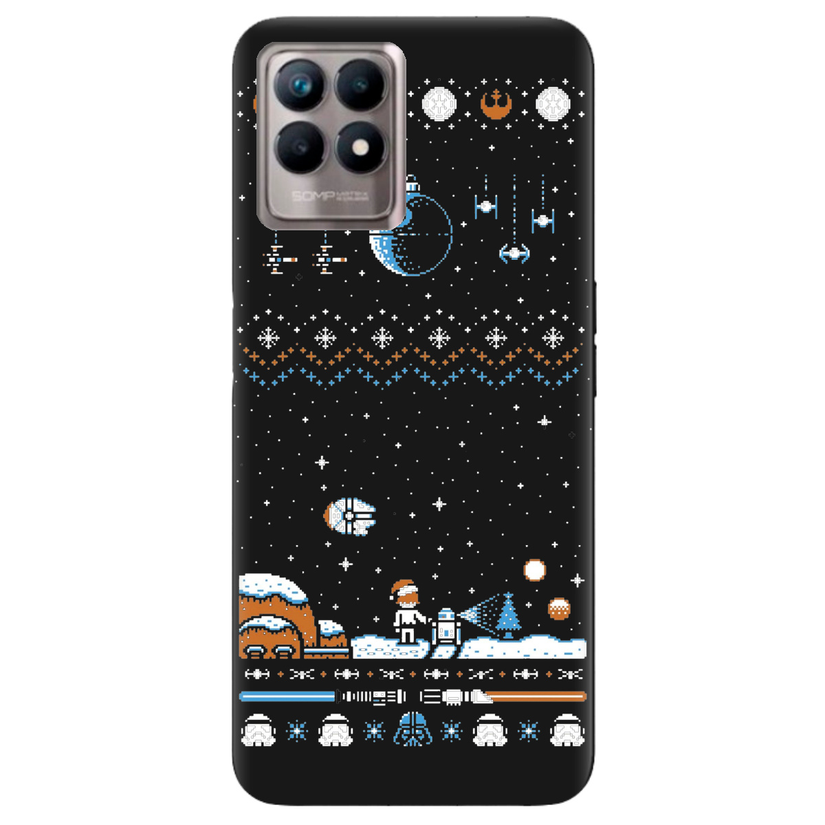 Чохол для Realme 8i чорний матовий soft touch Star wars - фото 1 - Чохли для телефонів