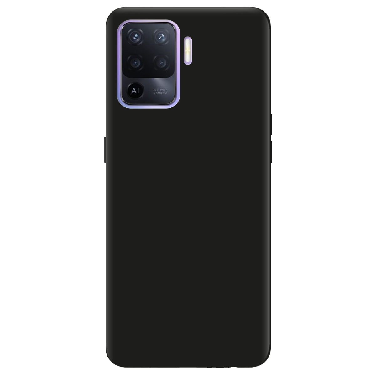 Чехол для Oppo Reno 5 Lite черный матовый soft touch - фото 1 - Чехлы для телефонов