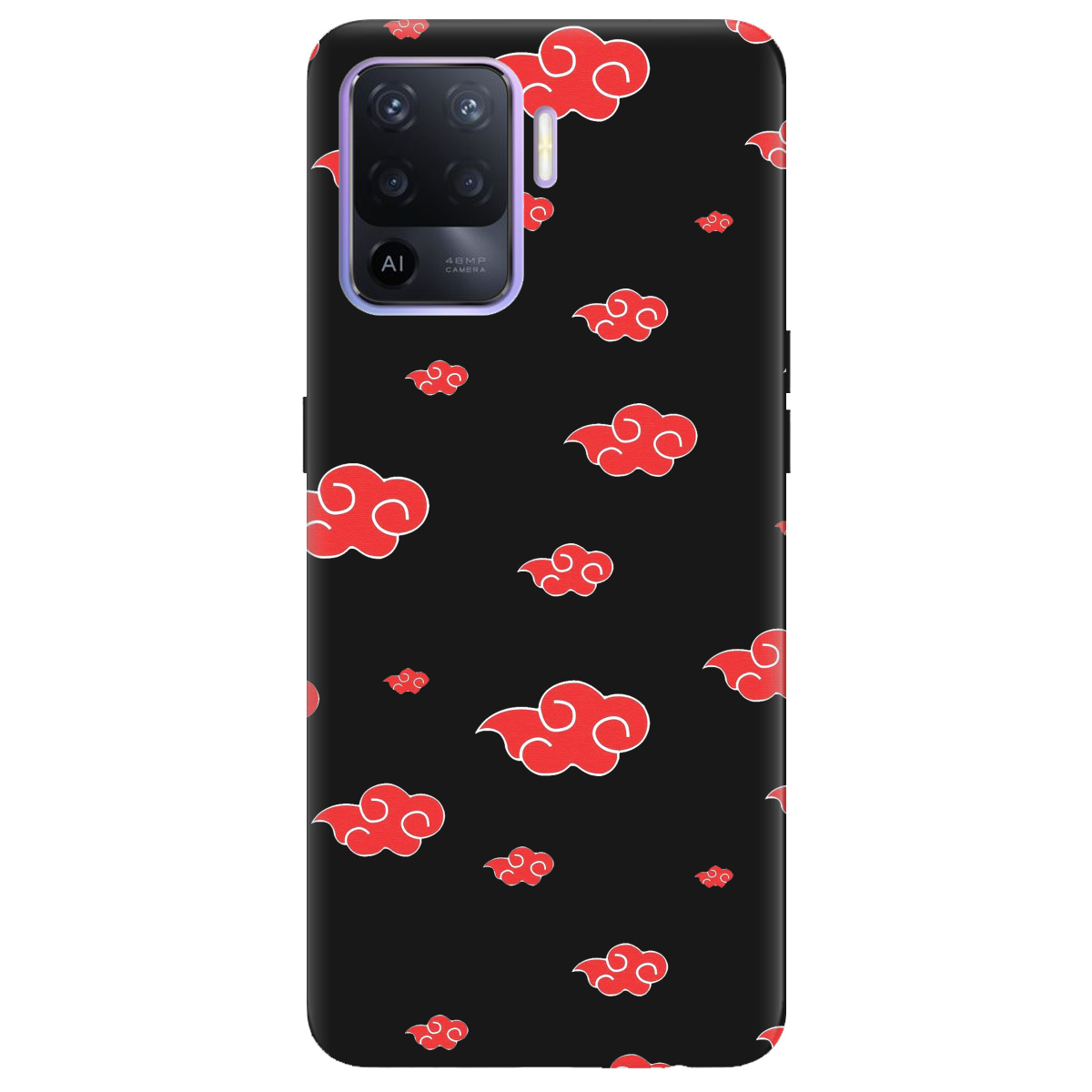 Чехол для Oppo Reno 5 Lite черный матовый soft touch Akatsuki - фото 1 Чехол для Oppo Reno 5 Lite черный матовый soft touch Akatsuki - фото 1 - Чехлы для телефонов