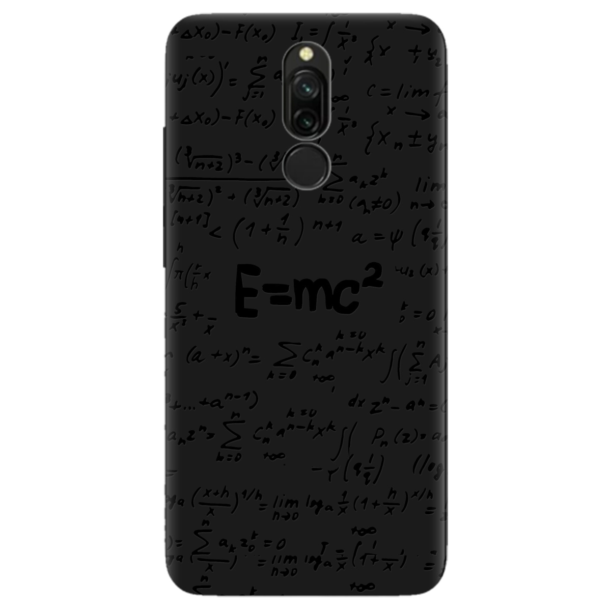 Чехол для Xiaomi Redmi 8 черный матовый soft touch Black Einstein - фото 1 - Чехлы для телефонов