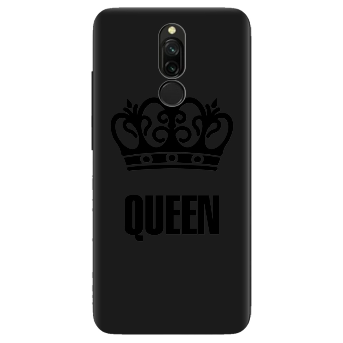 Чохол для Xiaomi Redmi 8 чорний матовий soft touch Queen - фото 1 - Чохли для телефонів