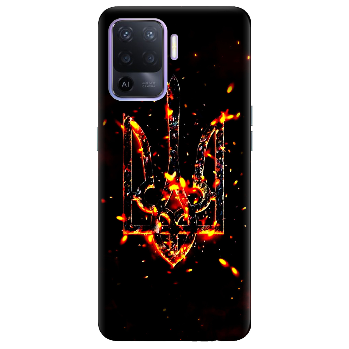 Чохол для Oppo Reno 5 Lite Вогонь - фото 1 - Чохли для телефонів