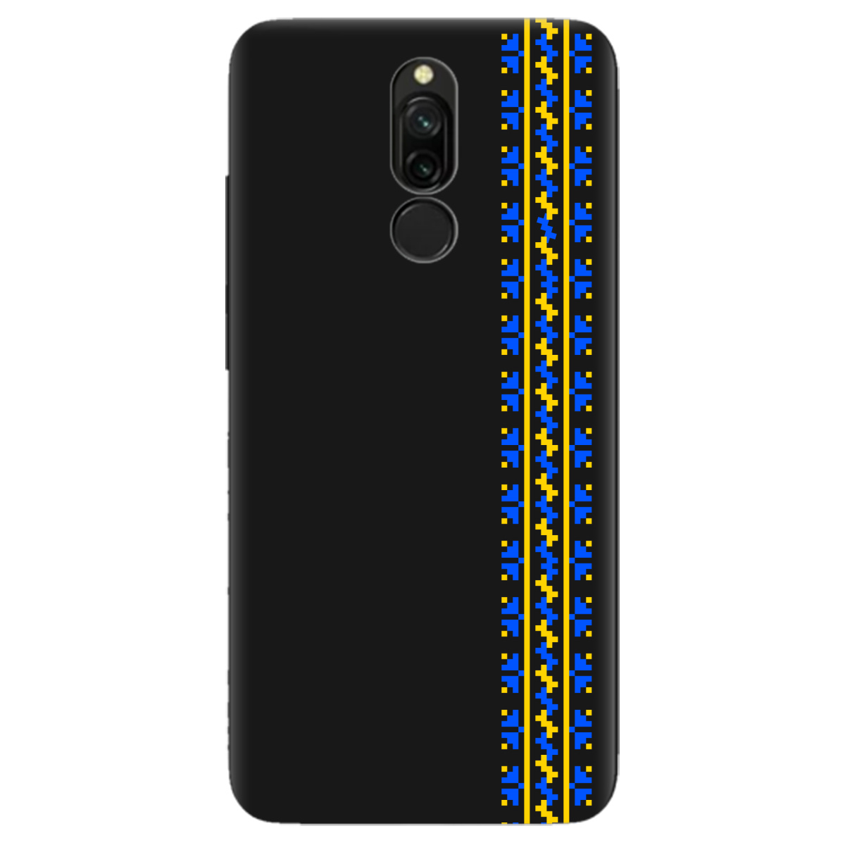 Чехол для Xiaomi Redmi 8 черный матовый soft touch Embroidery - фото 1 - Чехлы для телефонов